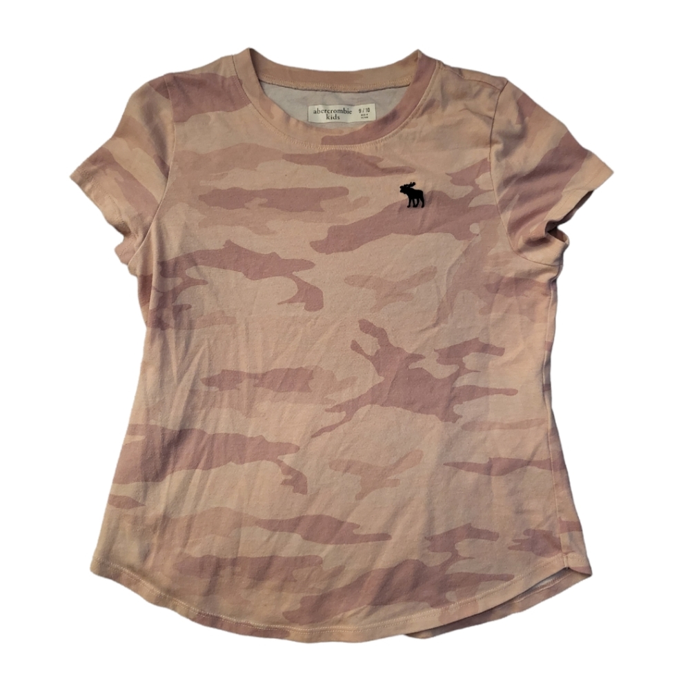 Abercrombie Kids Essential short-sleeve tee 9/10 Pink Camo